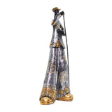 Maxbell Maxbell Resin Sculpture Shop Home Decor Cabinet Desk Figure Musician Statue Figurine Mic 14x7x28cm