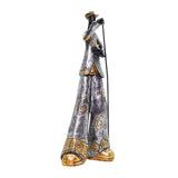 Maxbell Maxbell Resin Sculpture Shop Home Decor Cabinet Desk Figure Musician Statue Figurine Mic 14x7x28cm