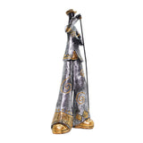 Maxbell Maxbell Resin Sculpture Shop Home Decor Cabinet Desk Figure Musician Statue Figurine Mic 14x7x28cm