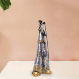 Maxbell Maxbell Resin Sculpture Shop Home Decor Cabinet Desk Figure Musician Statue Figurine Mic 14x7x28cm