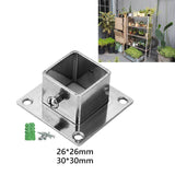 Maxbell Maxbell 5Pcs Square Post Flange Heavy Duty Support Floor Post Flange Fence Post Base Inner Dia 26mm