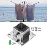 Maxbell Maxbell 5Pcs Square Post Flange Heavy Duty Support Floor Post Flange Fence Post Base Inner Dia 26mm