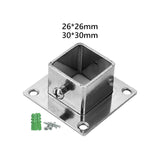 Maxbell Maxbell 5Pcs Square Post Flange Heavy Duty Support Floor Post Flange Fence Post Base Inner Dia 26mm