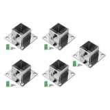 Maxbell Maxbell 5Pcs Square Post Flange Heavy Duty Support Floor Post Flange Fence Post Base Inner Dia 26mm