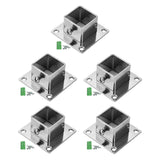 Maxbell Maxbell 5Pcs Square Post Flange Heavy Duty Support Floor Post Flange Fence Post Base Inner Dia 26mm