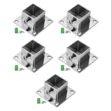 Maxbell Maxbell 5Pcs Square Post Flange Heavy Duty Support Floor Post Flange Fence Post Base Inner Dia 26mm