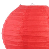 Maxbell Maxbell 5 Pieces 30cm DIY Chinese Round Paper Lanterns Decoration for Birthday Party Red