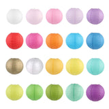Maxbell Maxbell 5 Pieces 30cm DIY Chinese Round Paper Lanterns Decoration for Birthday Party Red