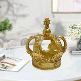 Maxbell Maxbell Resin Royal Crown Statue Figurine Versatile Handicraft for Home Office Decor Golden
