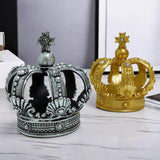Maxbell Maxbell Resin Royal Crown Statue Figurine Versatile Handicraft for Home Office Decor Golden