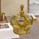 Maxbell Maxbell Resin Royal Crown Statue Figurine Versatile Handicraft for Home Office Decor Golden