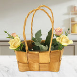 Maxbell Maxbell Rattan Woven Basket Party Favors Rattan Flower Basket for Garden Beach Decor
