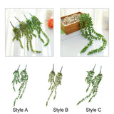 Maxbell Maxbell 2 Pieces Artificial Hanging Plants Fake String of Pearls for Bedroom Outdoor Style A