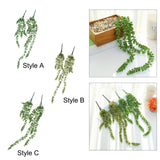 Maxbell Maxbell 2 Pieces Artificial Hanging Plants Fake String of Pearls for Bedroom Outdoor Style A