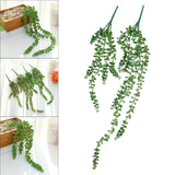 Maxbell Maxbell 2 Pieces Artificial Hanging Plants Fake String of Pearls for Bedroom Outdoor Style A