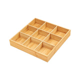 Maxbell Maxbell Bamboo Fruit Tray Party Appetizer Platter for Restaurant Kitchen Dining Room 30.5x30.5x5cm