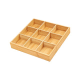 Maxbell Maxbell Bamboo Fruit Tray Party Appetizer Platter for Restaurant Kitchen Dining Room 30.5x30.5x5cm