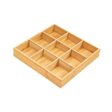 Maxbell Maxbell Bamboo Fruit Tray Party Appetizer Platter for Restaurant Kitchen Dining Room 30.5x30.5x5cm