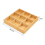 Maxbell Maxbell Bamboo Fruit Tray Party Appetizer Platter for Restaurant Kitchen Dining Room 30.5x30.5x5cm