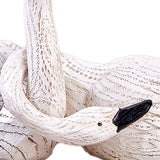 2x Swan Statues Couple Swan Figurines Birthday Gift Cabinet Resin Sculptures Style C