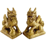 Maxbell Maxbell 2Pcs Kylin Statue Furnishing Kylin Figurines for Shop Living Room NightStand 8.5cmx4.5cmx9cm
