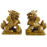 Maxbell Maxbell 2Pcs Kylin Statue Furnishing Kylin Figurines for Shop Living Room NightStand 8.5cmx4.5cmx9cm