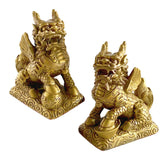 Maxbell Maxbell 2Pcs Kylin Statue Furnishing Kylin Figurines for Shop Living Room NightStand 8.5cmx4.5cmx9cm