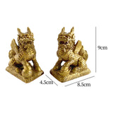 Maxbell Maxbell 2Pcs Kylin Statue Furnishing Kylin Figurines for Shop Living Room NightStand 8.5cmx4.5cmx9cm