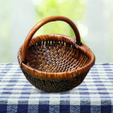 Maxbell Maxbell Handwoven Fruit Basket Rustic Decor Food Basket for Kitchen Restaurant Table Coffee
