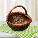 Maxbell Maxbell Handwoven Fruit Basket Rustic Decor Food Basket for Kitchen Restaurant Table Coffee
