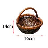 Maxbell Maxbell Handwoven Fruit Basket Rustic Decor Food Basket for Kitchen Restaurant Table Coffee