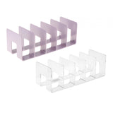 Maxbell Maxbell Acrylic Desk Organizer Five Frame Compact Book Stand for Study Room Table Bookshelf Violet