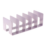 Maxbell Maxbell Acrylic Desk Organizer Five Frame Compact Book Stand for Study Room Table Bookshelf Violet