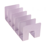 Maxbell Maxbell Acrylic Desk Organizer Five Frame Compact Book Stand for Study Room Table Bookshelf Violet