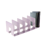 Maxbell Maxbell Acrylic Desk Organizer Five Frame Compact Book Stand for Study Room Table Bookshelf Violet