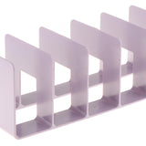 Maxbell Maxbell Acrylic Desk Organizer Five Frame Compact Book Stand for Study Room Table Bookshelf Violet