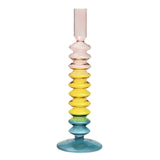 Glass Candle Holder Retro Candlesticks for Holiday Wedding Decoration style D