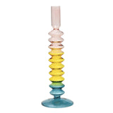 Glass Candle Holder Retro Candlesticks for Holiday Wedding Decoration style D