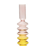 Glass Candle Holder Retro Candlesticks for Holiday Wedding Decoration style D