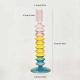 Glass Candle Holder Retro Candlesticks for Holiday Wedding Decoration style D
