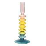 Glass Candle Holder Retro Candlesticks for Holiday Wedding Decoration style E