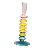 Glass Candle Holder Retro Candlesticks for Holiday Wedding Decoration style E