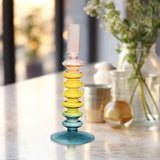Glass Candle Holder Retro Candlesticks for Holiday Wedding Decoration style E