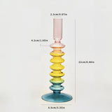 Glass Candle Holder Retro Candlesticks for Holiday Wedding Decoration style E