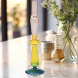 Glass Candle Holder Retro Candlesticks for Holiday Wedding Decoration style G