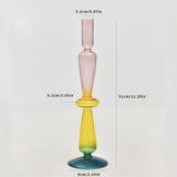 Glass Candle Holder Retro Candlesticks for Holiday Wedding Decoration style G