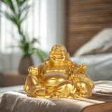 Maitreya Buddha Statue Resin Laughing Buddha for Party Housewarming Gift Gold