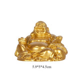 Maitreya Buddha Statue Resin Laughing Buddha for Party Housewarming Gift Gold
