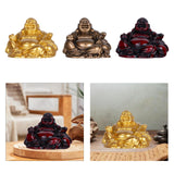 Maitreya Buddha Statue Resin Laughing Buddha for Party Housewarming Gift Gold