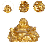 Maitreya Buddha Statue Resin Laughing Buddha for Party Housewarming Gift Gold